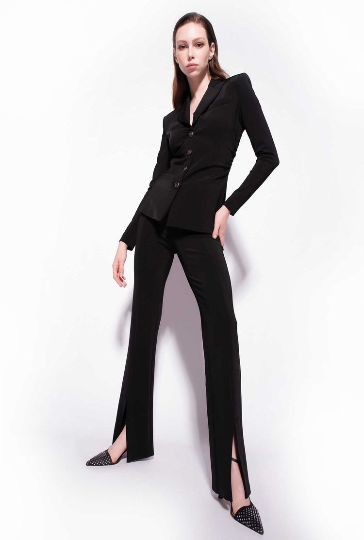 Black Women's Pinko Slim-fit In Technical Fabric Blazers | Ireland-98026519