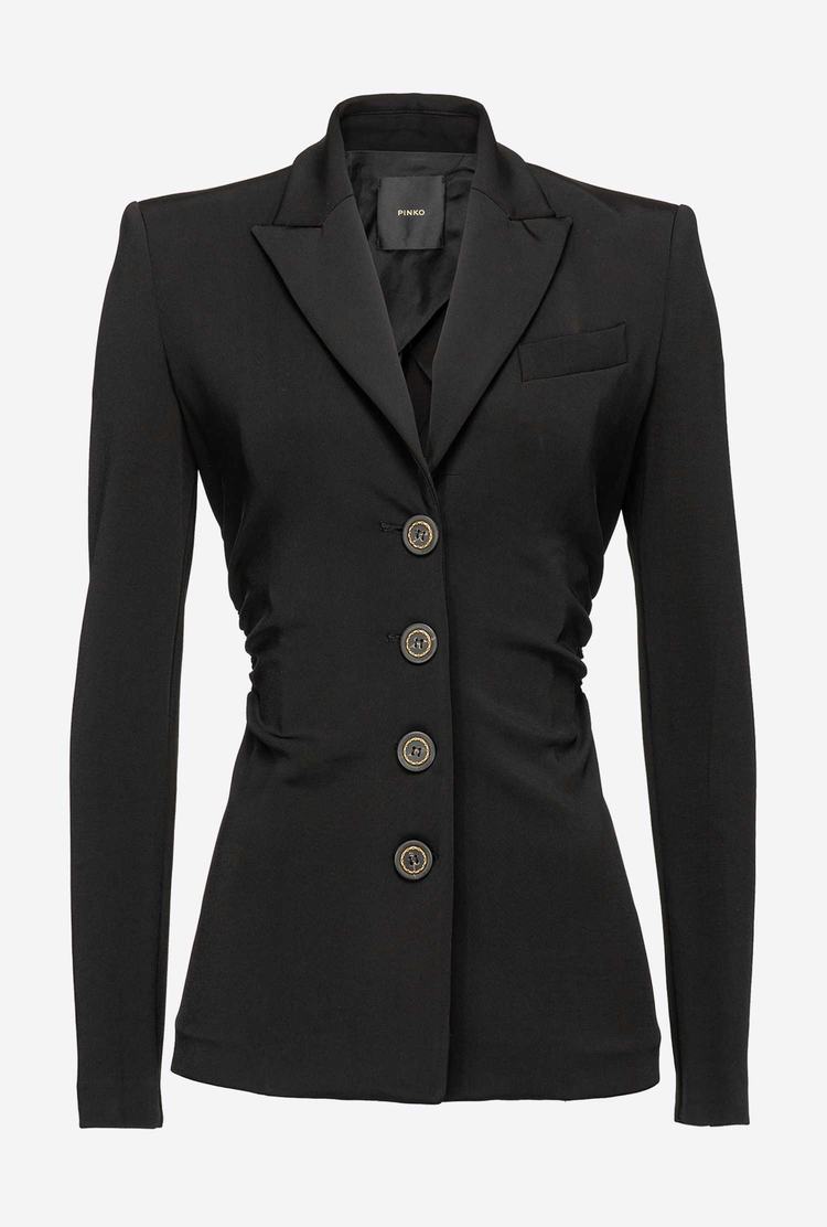 Black Women's Pinko Slim-fit In Technical Fabric Blazers | Ireland-98026519