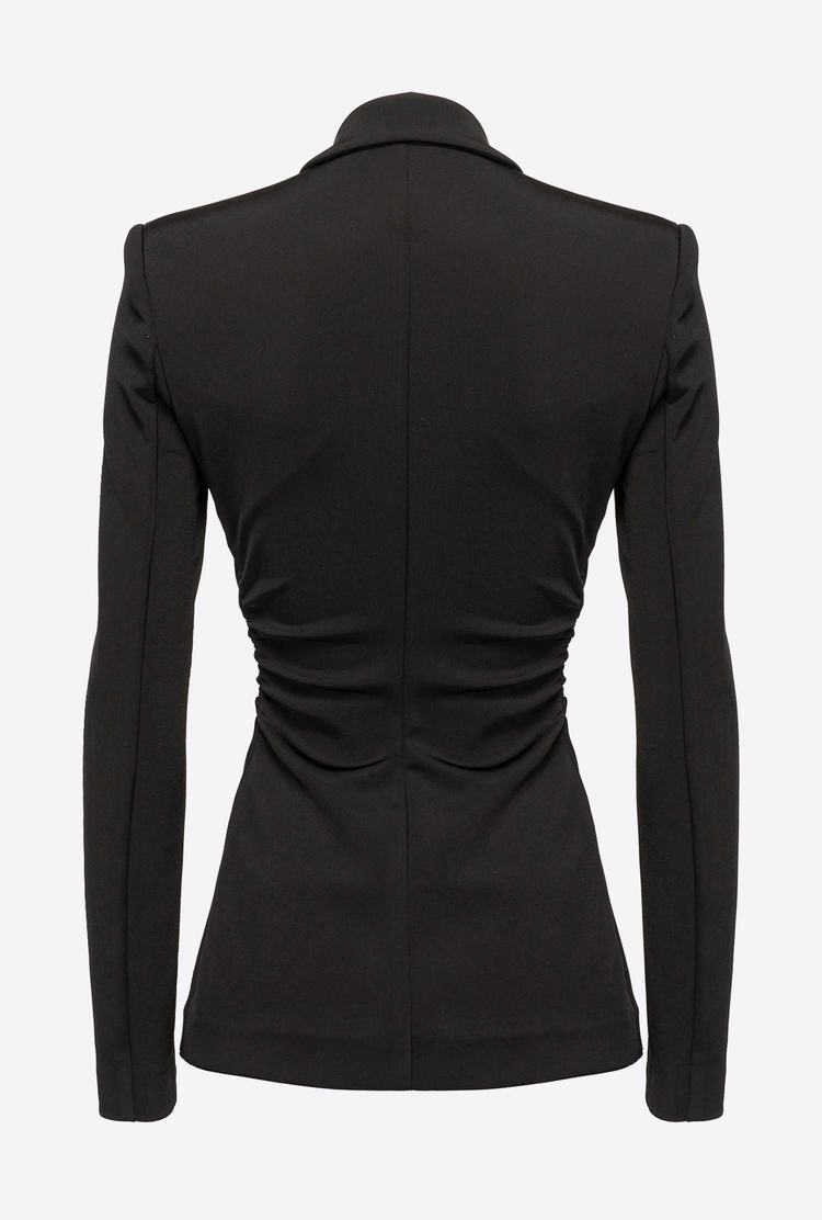 Black Women's Pinko Slim-fit In Technical Fabric Blazers | Ireland-98026519