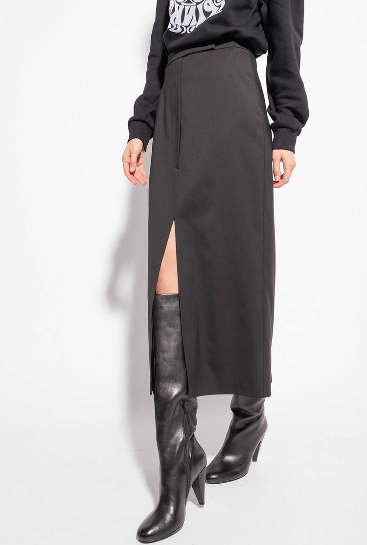 Black Women's Pinko Slit Skirts | Ireland-14365709