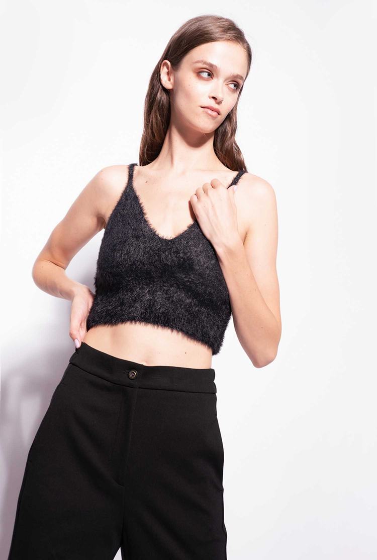 Black Women's Pinko Soft Knit Bandeau | Ireland-57893149