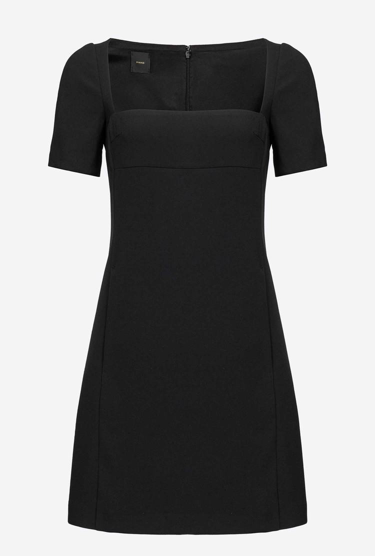 Black Women's Pinko Square Neckline Dress | Ireland-30914659