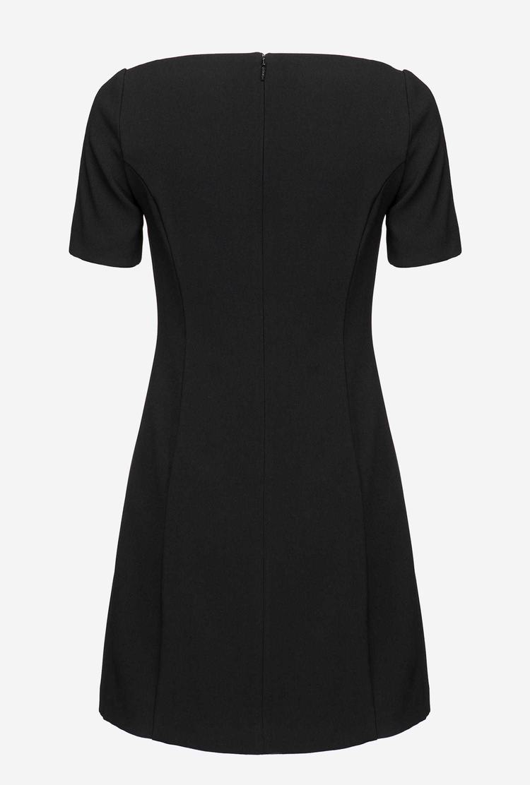 Black Women's Pinko Square Neckline Dress | Ireland-30914659