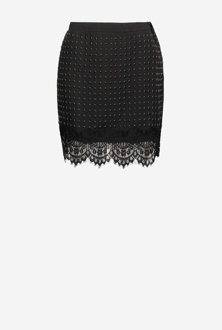 Black Women's Pinko Studded Mini Skirts | Ireland-41596289