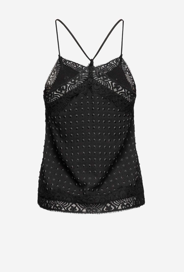 Black Women's Pinko Studded Tanks | Ireland-18967049