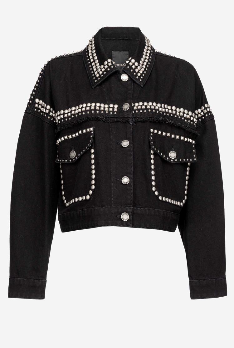 Black Women's Pinko Studs Jackets | Ireland-63241879