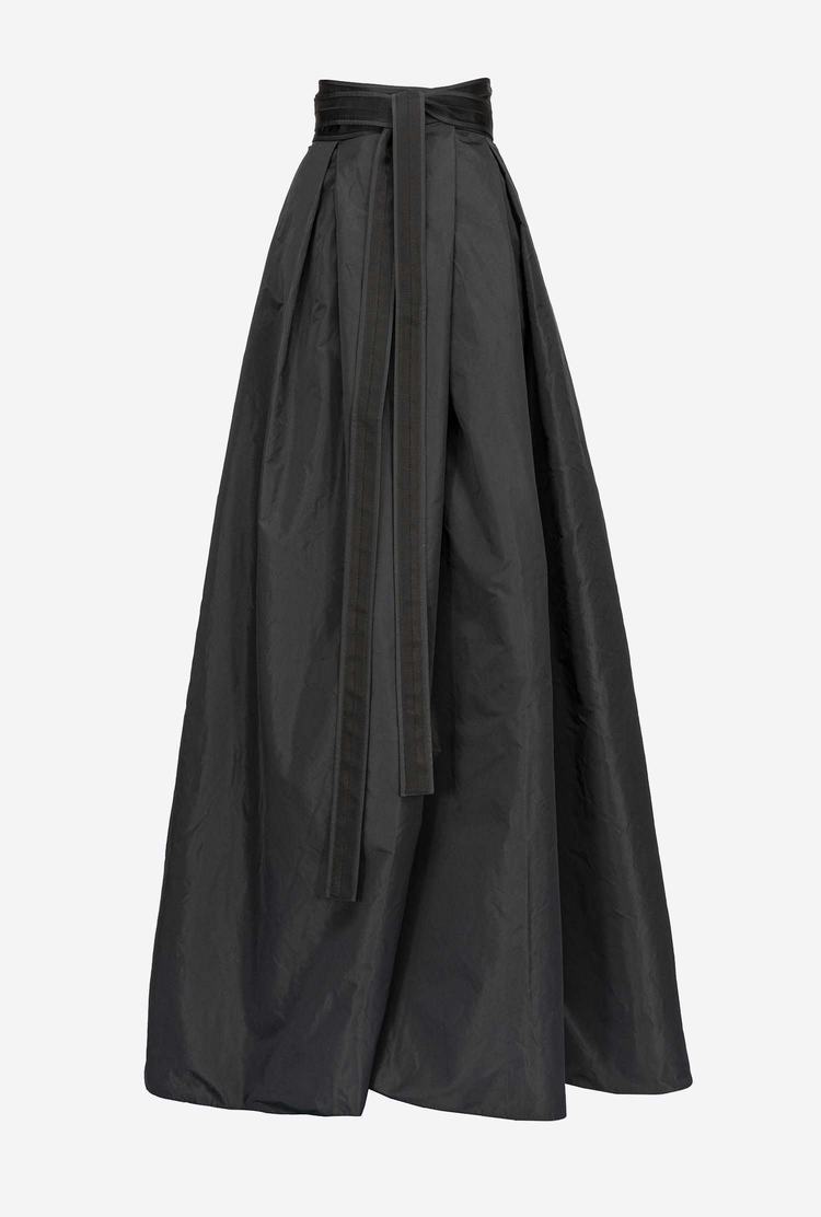 Black Women's Pinko Taffeta Maxi Skirts | Ireland-98437129