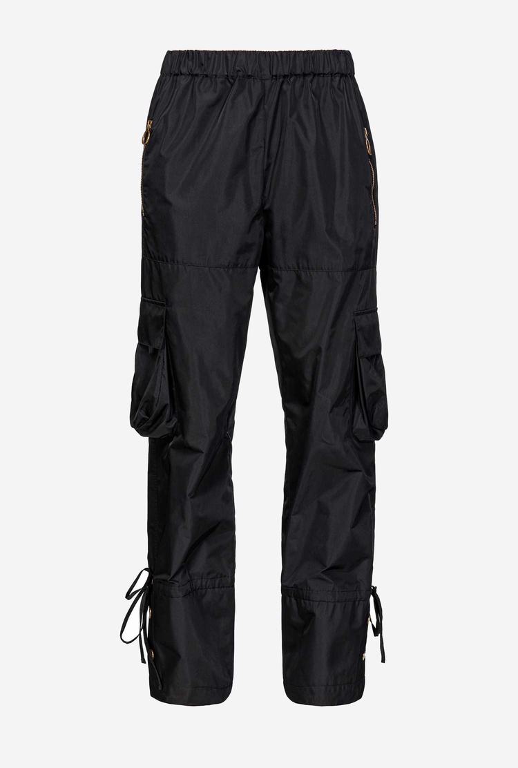 Black Women's Pinko Technical Twill Cargo Pants | Ireland-40678219