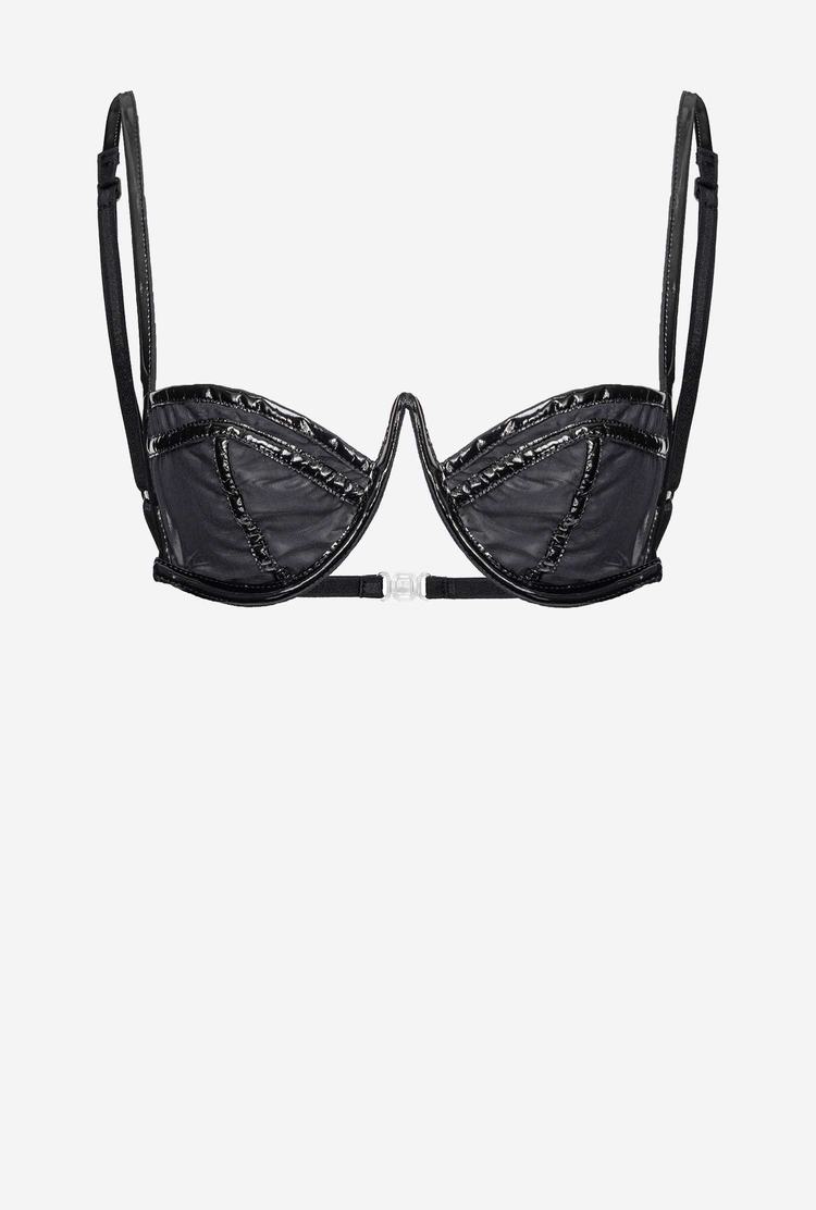 Black Women's Pinko Vinyl Details Lingerie | Ireland-02731989