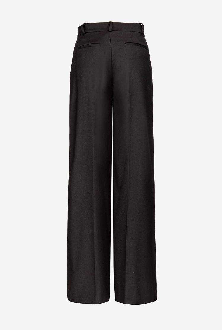 Black Women's Pinko Wide-leg Pants | Ireland-41306589