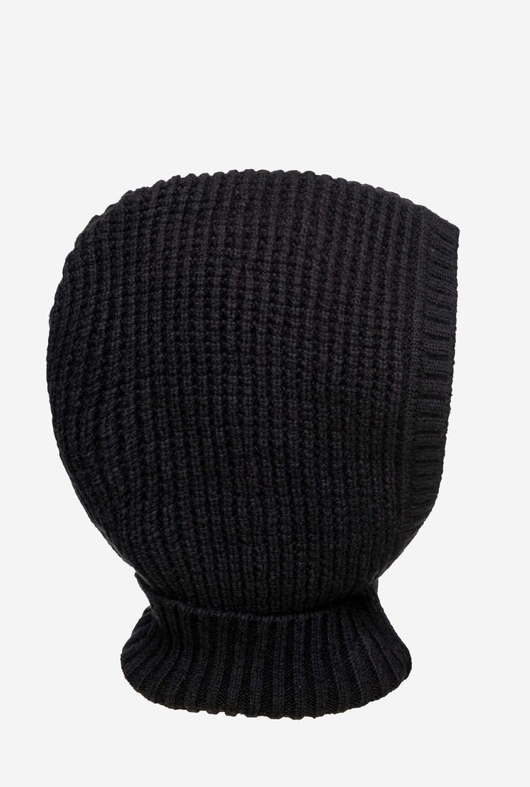 Black Women's Pinko Wool Balaclava Beanie | Ireland-46250979