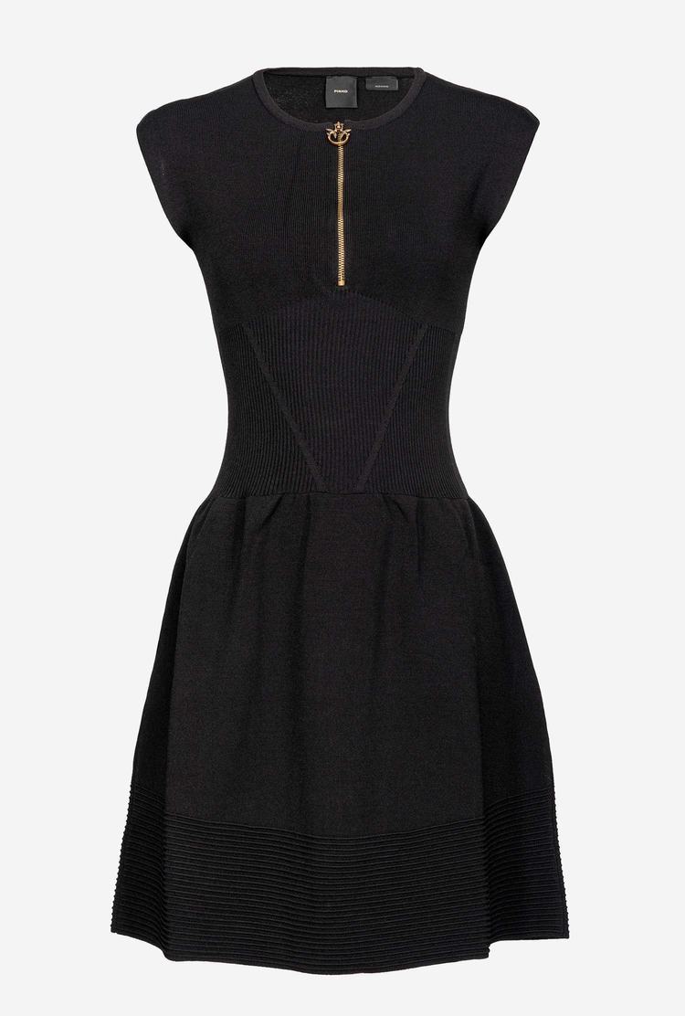 Black Women's Pinko Zip Dress | Ireland-95164729