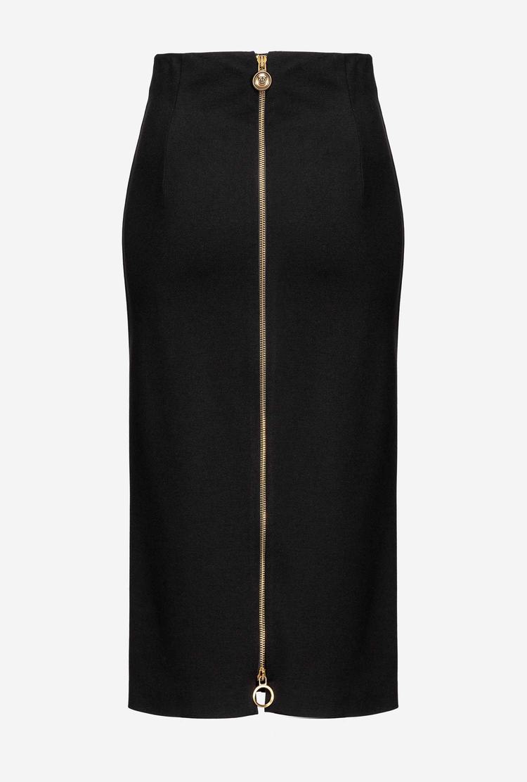 Black Women's Pinko Zip Skirts | Ireland-42613089