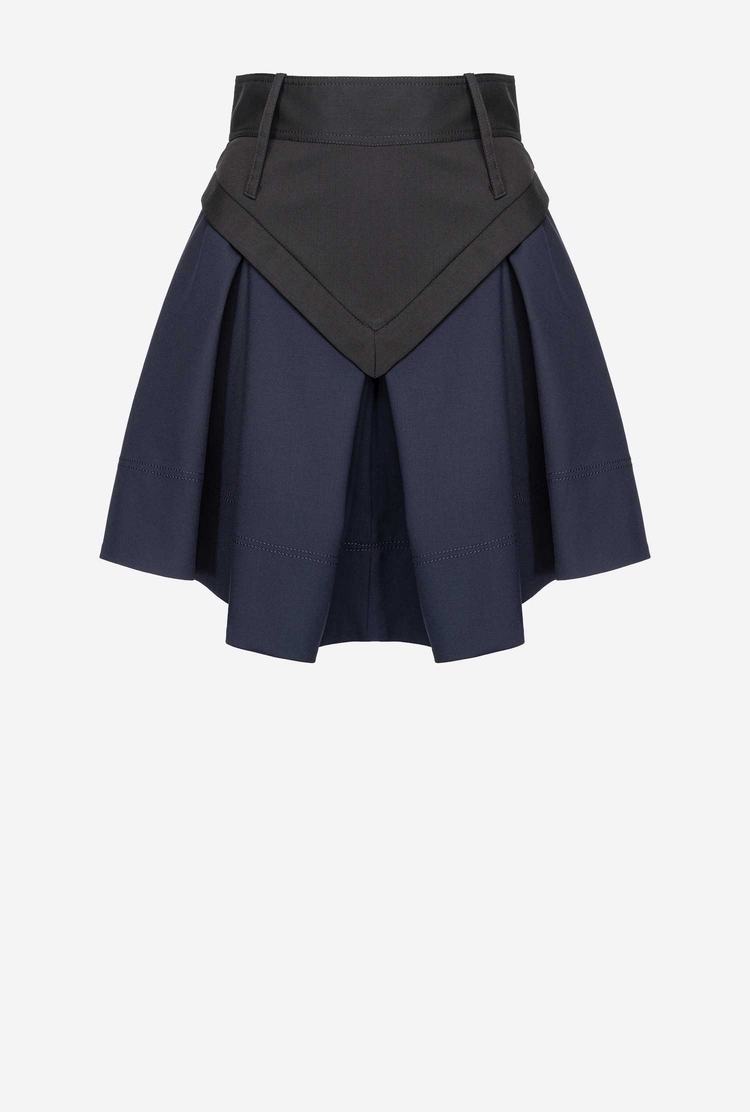 Blue/Black Women's Pinko Reimagine Mini Skirts | Ireland-05793169