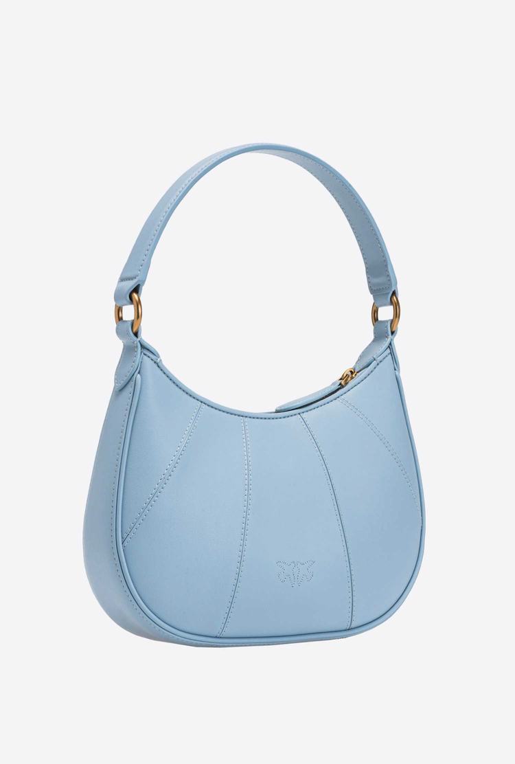 Blue Light Gold Women's Pinko Mini Love Bag Half Moon Simply Shoulder Bags | Ireland-85906479