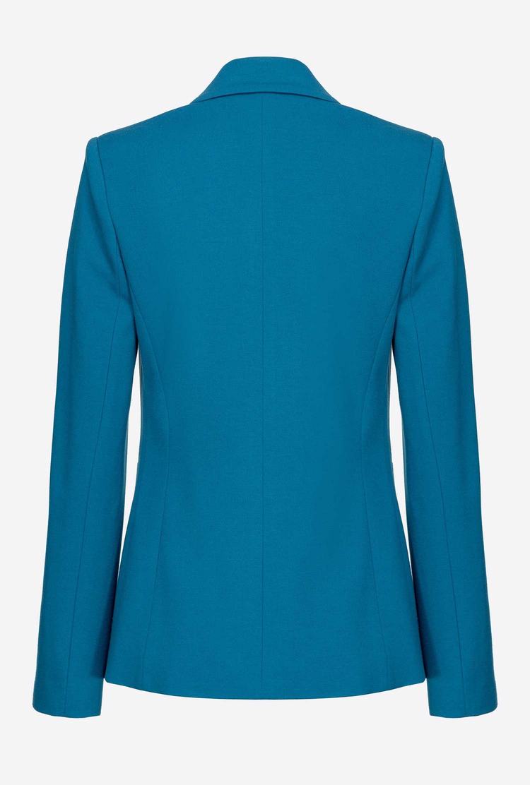 Blue Women's Pinko Jewel Buttons Blazers | Ireland-65471089