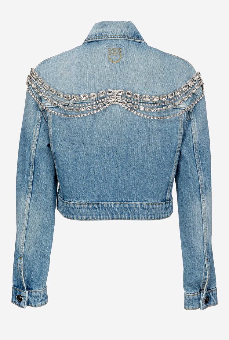 Blue Women's Pinko Jewel Chains Jackets | Ireland-19750249