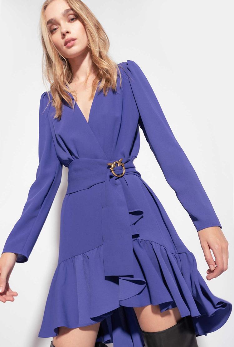 Blue Women's Pinko Love Birds Dress | Ireland-95436819