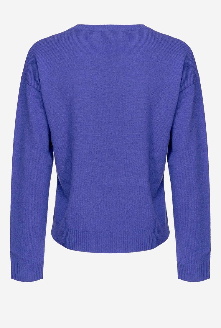 Blue Women's Pinko Pure Cashmere Pullover | Ireland-16530979