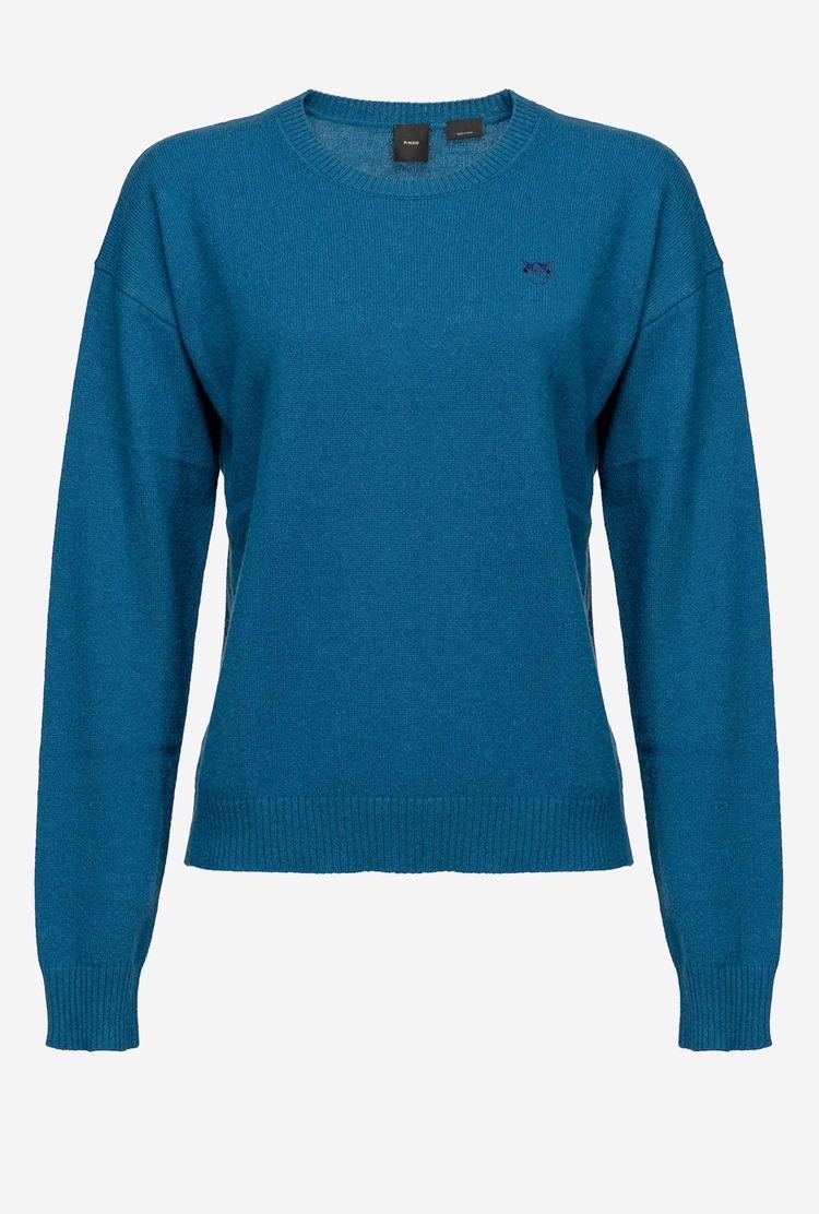 Blue Women's Pinko Pure Cashmere Pullover | Ireland-85172409