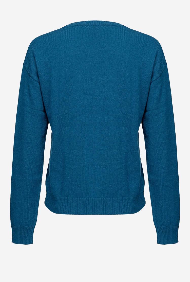 Blue Women's Pinko Pure Cashmere Pullover | Ireland-85172409