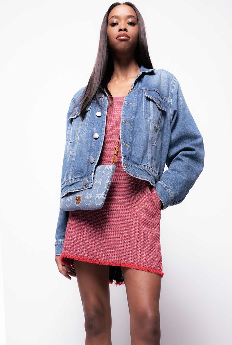 Blue Women's Pinko Recycled Denim Jackets | Ireland-01496759