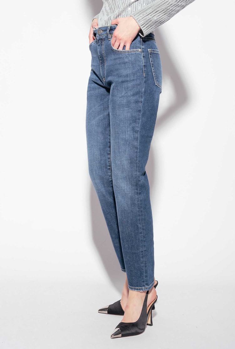 Blue Women's Pinko Slim-fit Recycled Jeans | Ireland-41978529