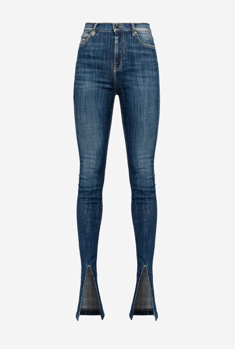 Blue Women's Pinko Slit Jeans | Ireland-74651209