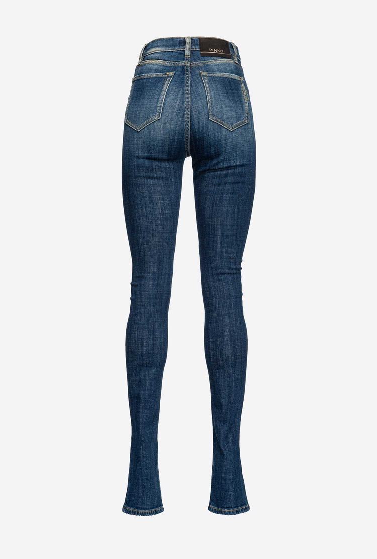 Blue Women's Pinko Slit Jeans | Ireland-74651209