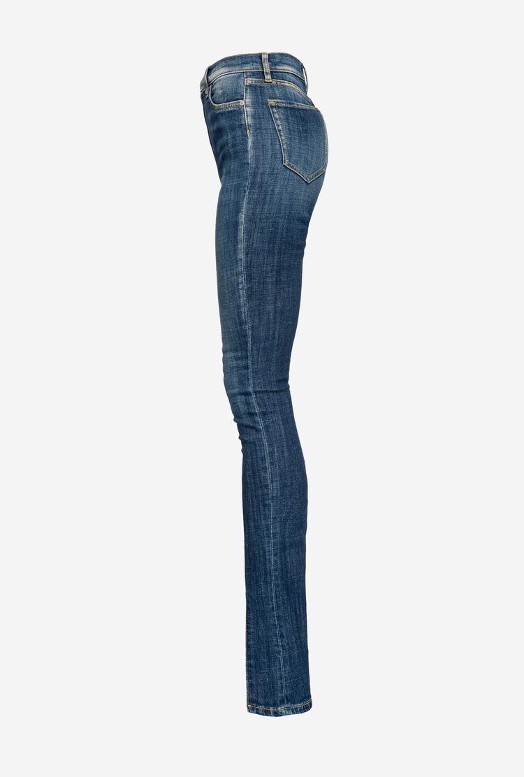 Blue Women's Pinko Slit Jeans | Ireland-74651209