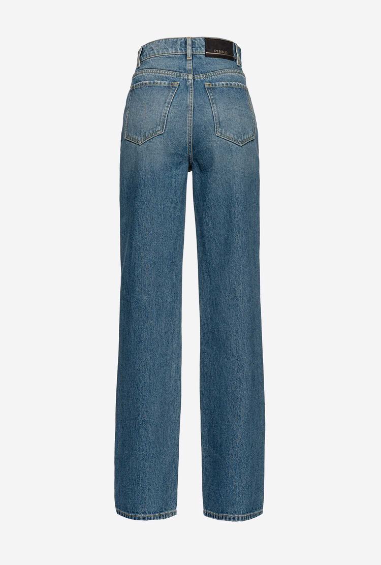 Blue Women's Pinko Wide-leg In Authentic '90s Denim Jeans | Ireland-09734829