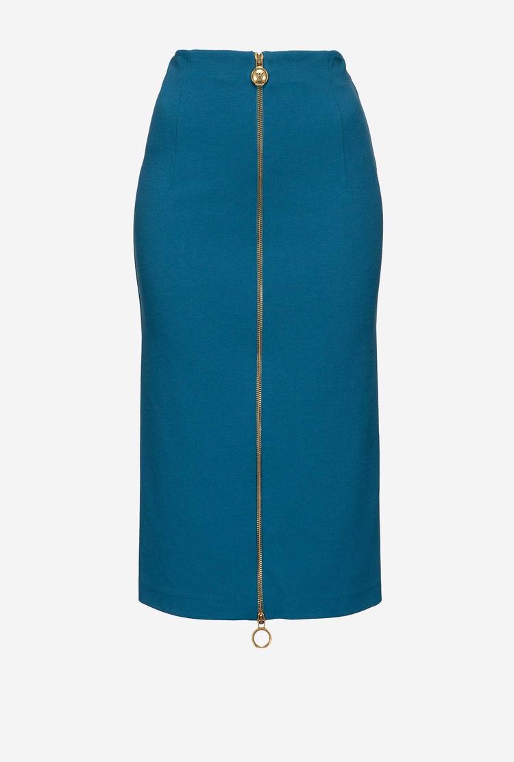 Blue Women\'s Pinko Zip Skirts | Ireland-71065899