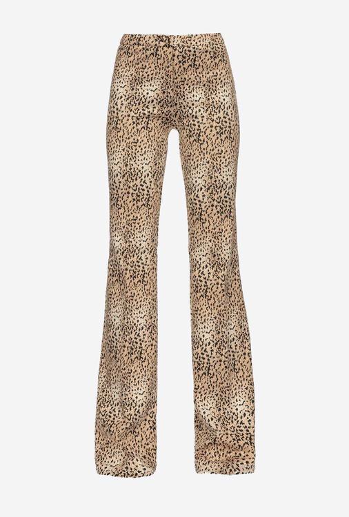 Brown/Black Women's Pinko Spotted Flared Pants | Ireland-82159739