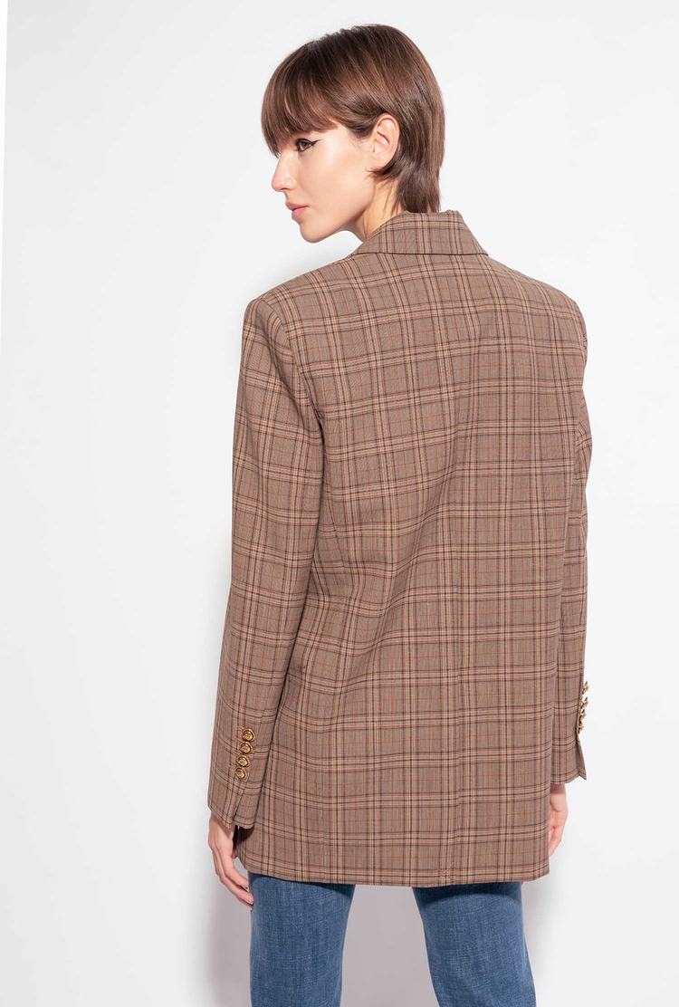 Brown Women's Pinko Check Blazers | Ireland-12039859