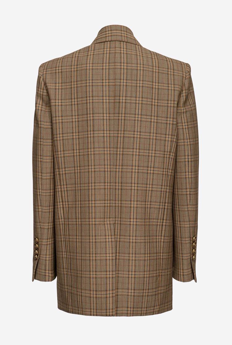 Brown Women's Pinko Check Blazers | Ireland-12039859