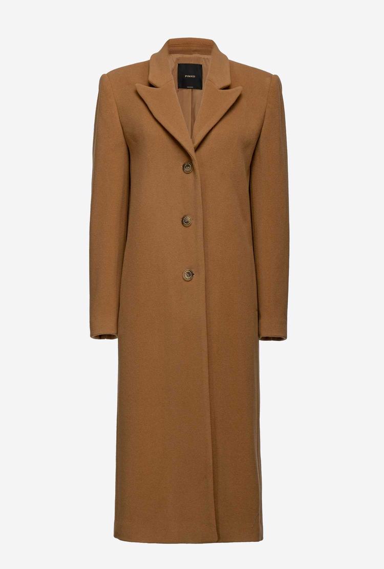 Brown Women's Pinko Long Fabric Coats | Ireland-34675199