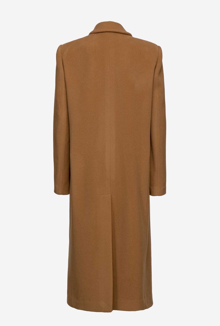 Brown Women's Pinko Long Fabric Coats | Ireland-34675199