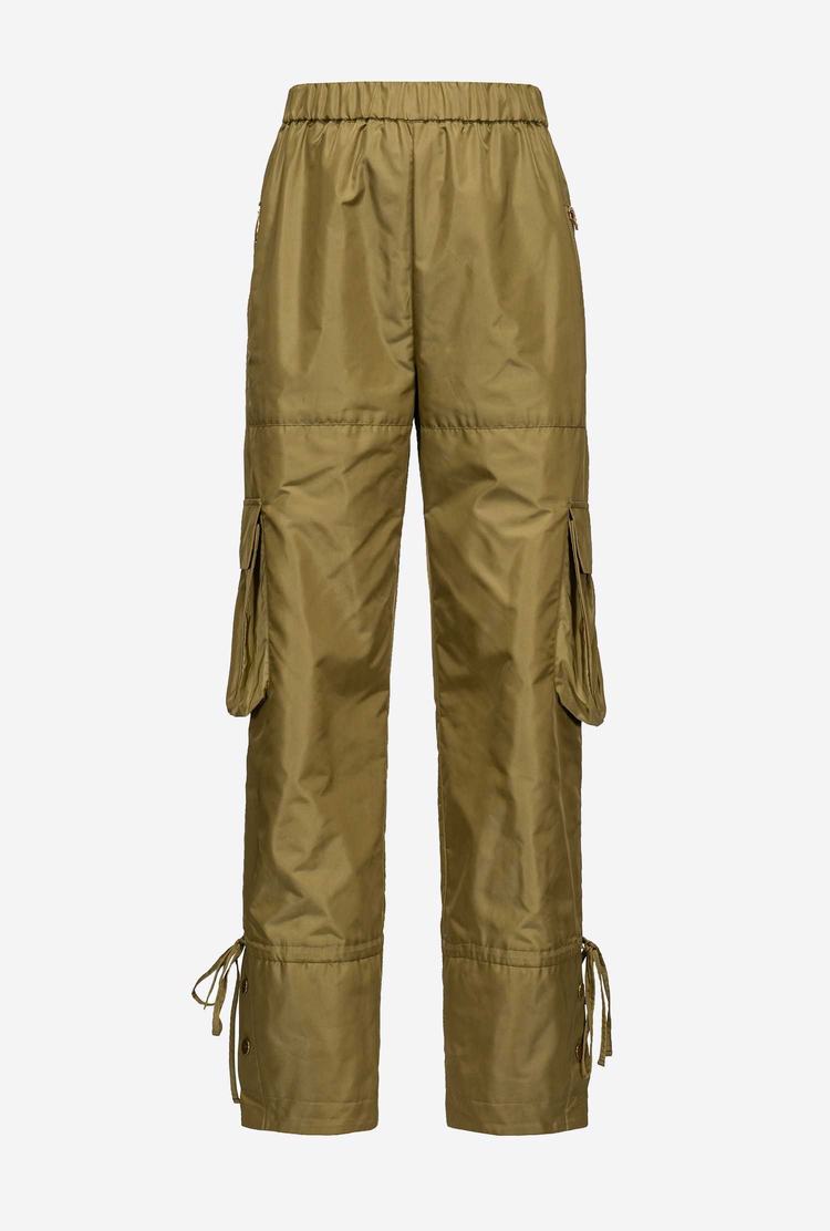 Brown Women's Pinko Technical Twill Cargo Pants | Ireland-60782319