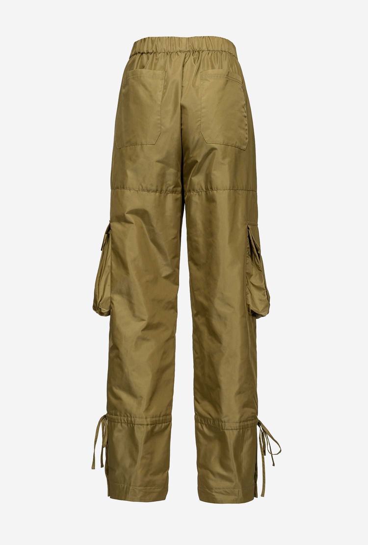 Brown Women's Pinko Technical Twill Cargo Pants | Ireland-60782319