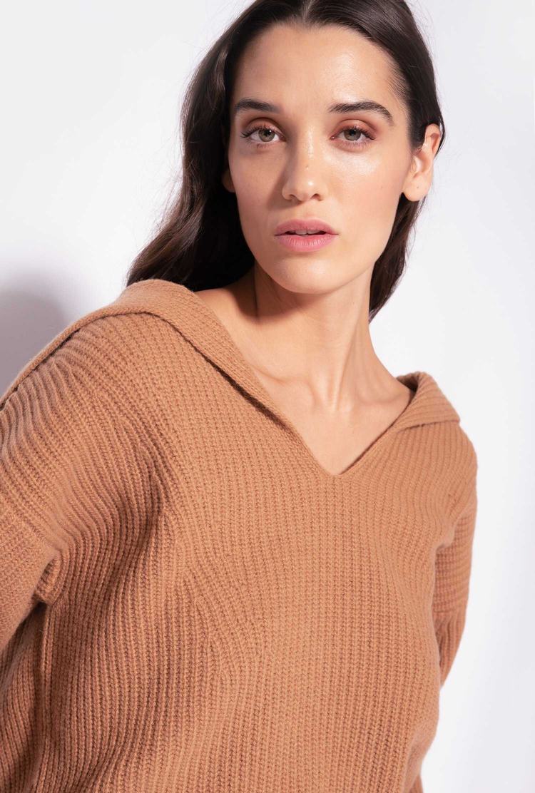 Brown Women's Pinko Wide-neck Pullover | Ireland-13540969