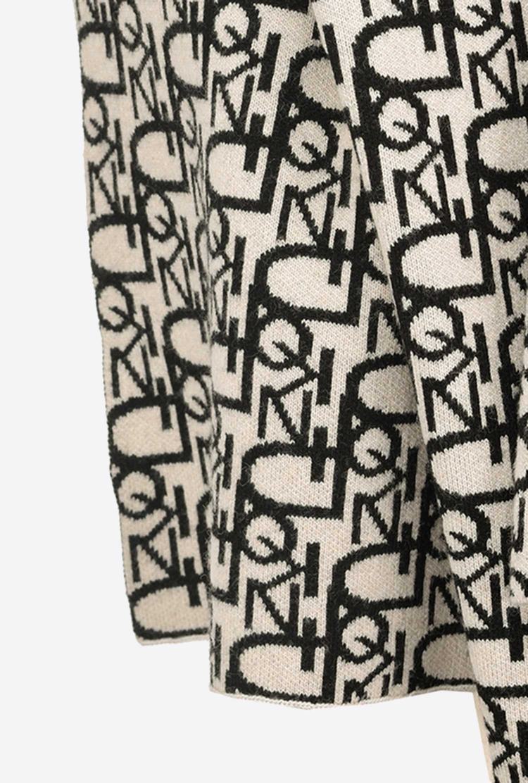 Cream/Black Women's Pinko Monogram Scarves | Ireland-49072189