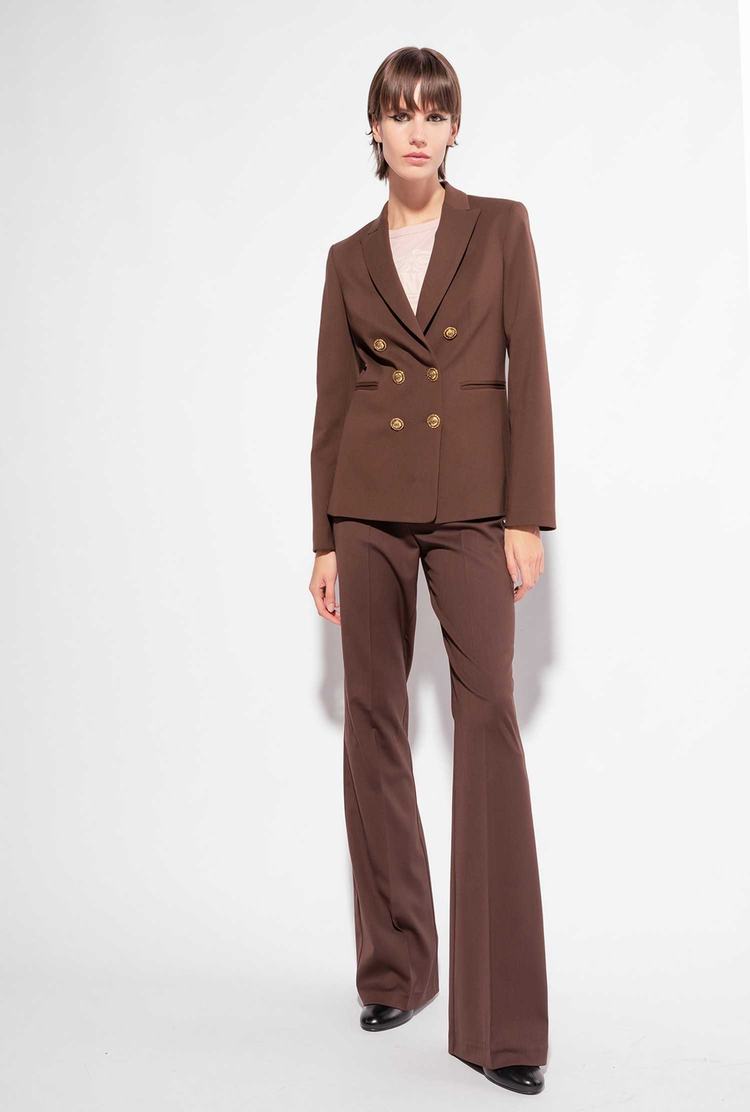 Dark Brown Women's Pinko Jewel Buttons Blazers | Ireland-31208799