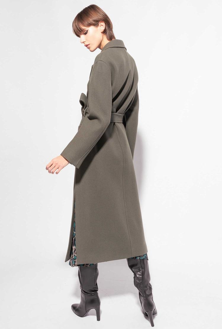 Dark Green Women's Pinko Long Wraparound Coats | Ireland-42538099