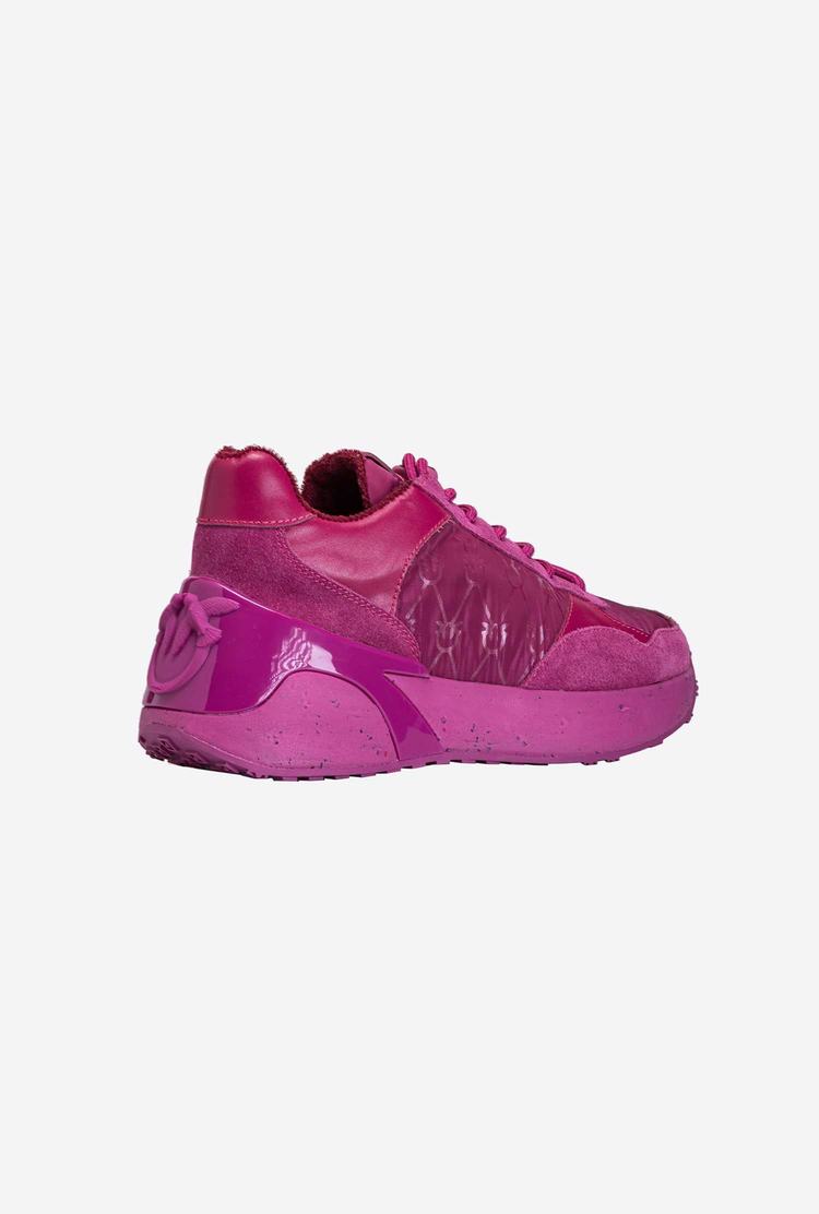 Fuchsia Fuchsia Women's Pinko Recycled Sneakers | Ireland-48032569