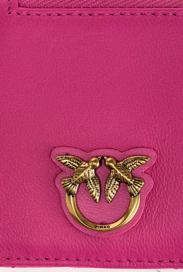 Fuchsia Gold Women's Pinko Zipped Card Holder Purses | Ireland-36802959