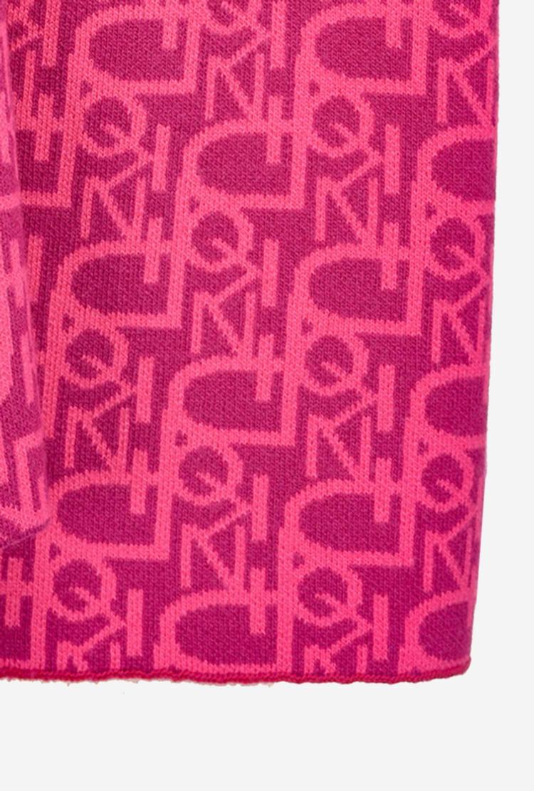 Fuchsia/Pink Women's Pinko Monogram Scarves | Ireland-32760819