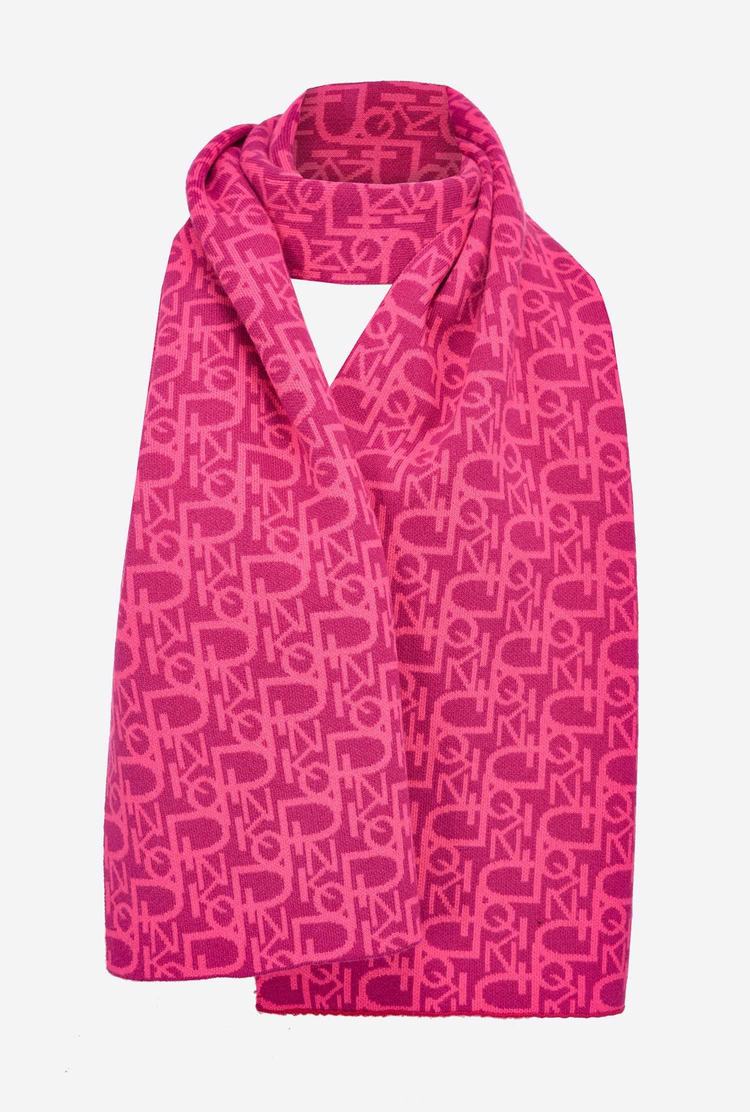 Fuchsia/Pink Women\'s Pinko Monogram Scarves | Ireland-32760819