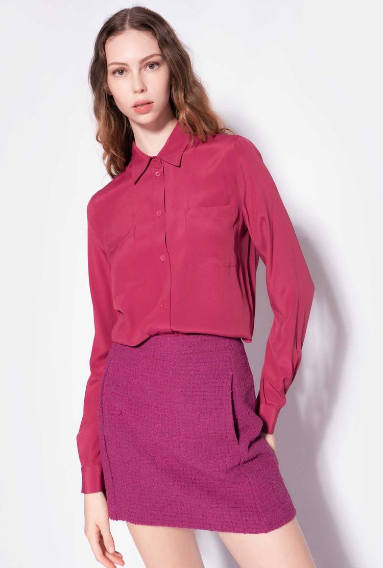 Fuchsia Women's Pinko Breast Pocket Shirts | Ireland-09284169