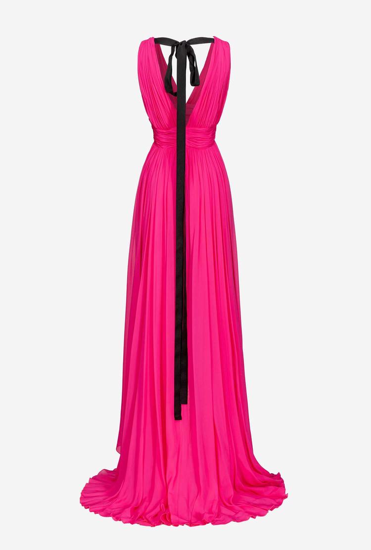 Fuchsia Women's Pinko Frills Dress | Ireland-16740389