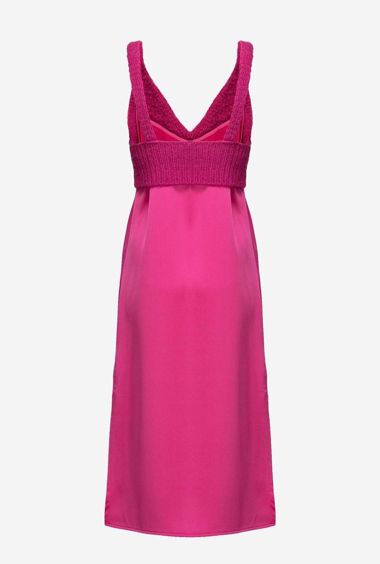 Fuchsia Women's Pinko Knit Dress | Ireland-97018329